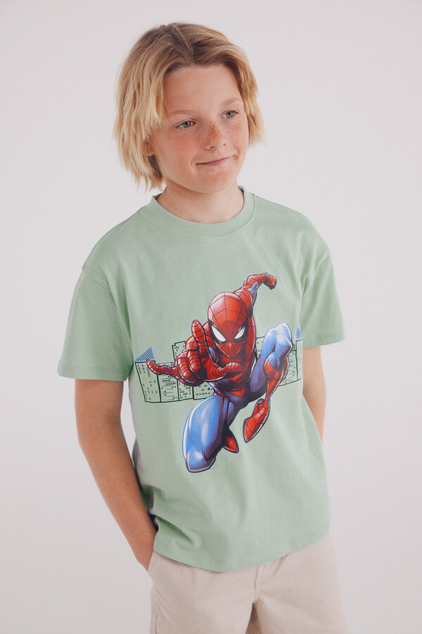 Springfield Kids Playera Spiderman niño verde