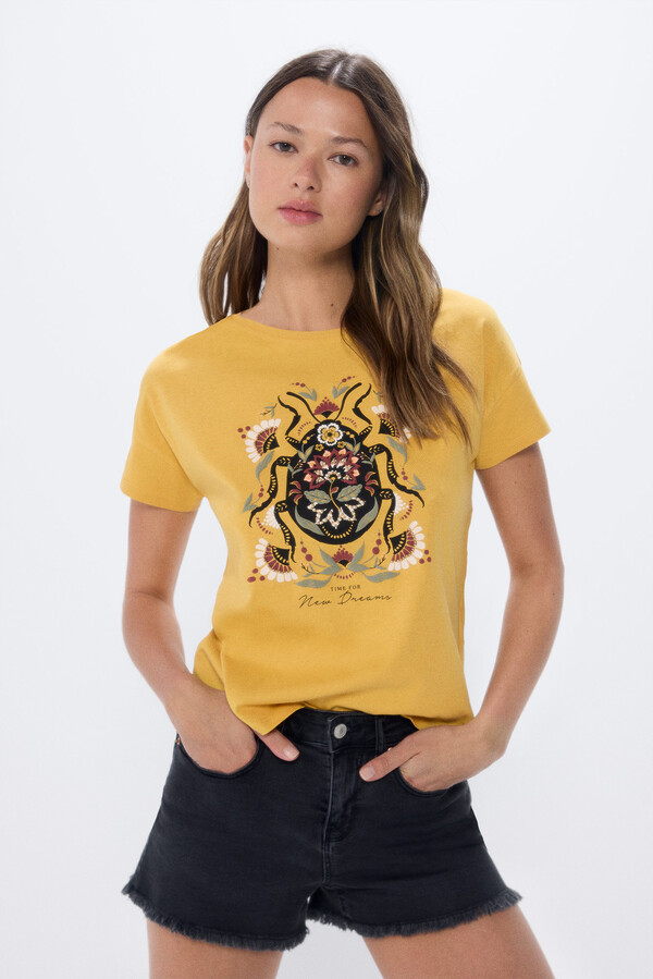 Springfield Playera "New dreams" amarillo
