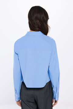 Springfield Camisa popelín cropped azul indigo