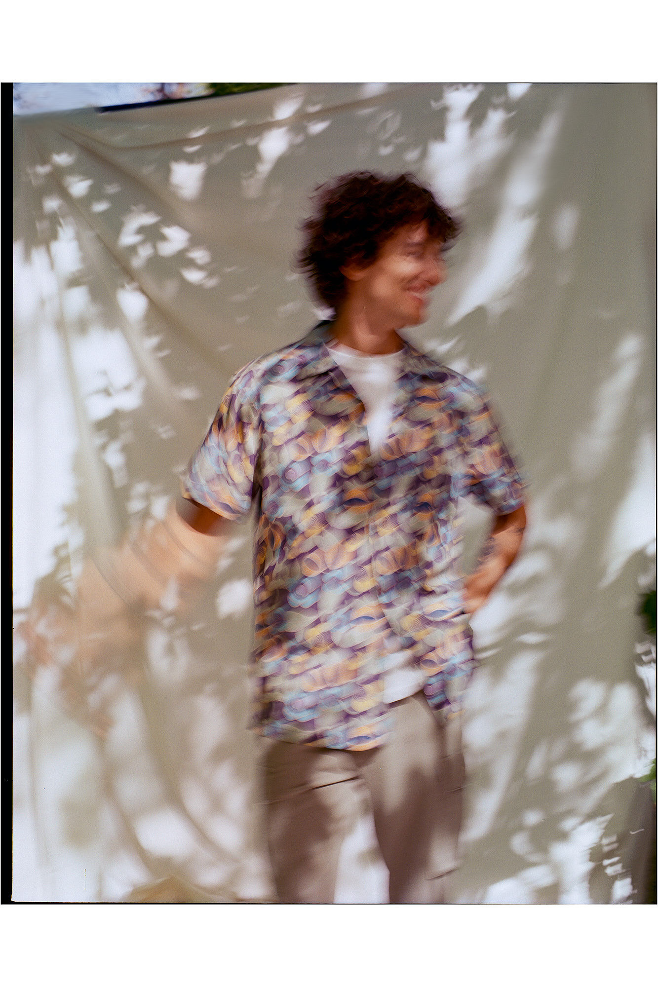 Springfield Camisa de manga corta estampado "Roots Studio" negro