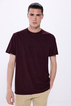 Springfield Playera básica cuello redondo rojo