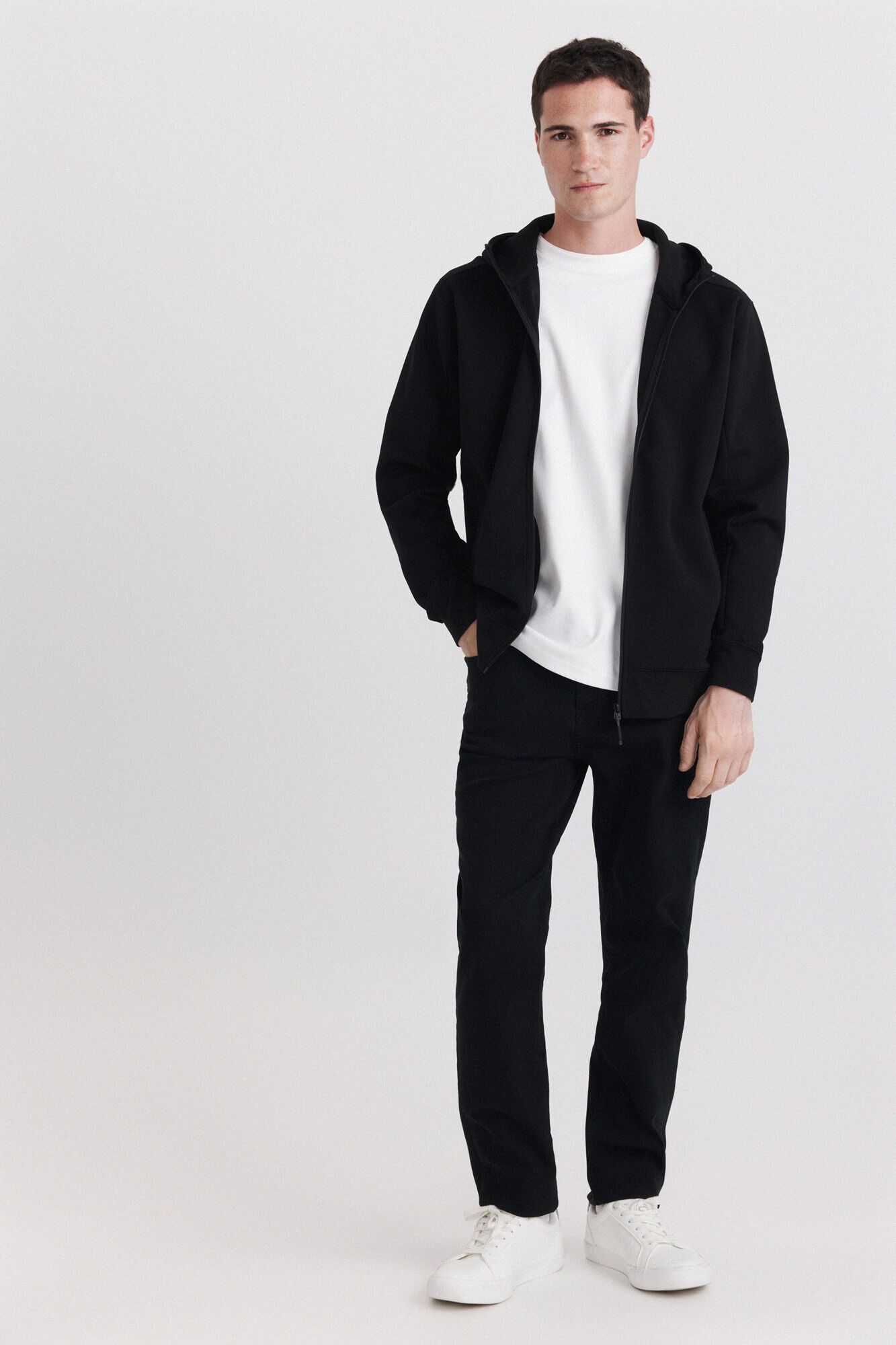 Springfield Pantal&oacute;n de 5 bolsillos slim lavado negro