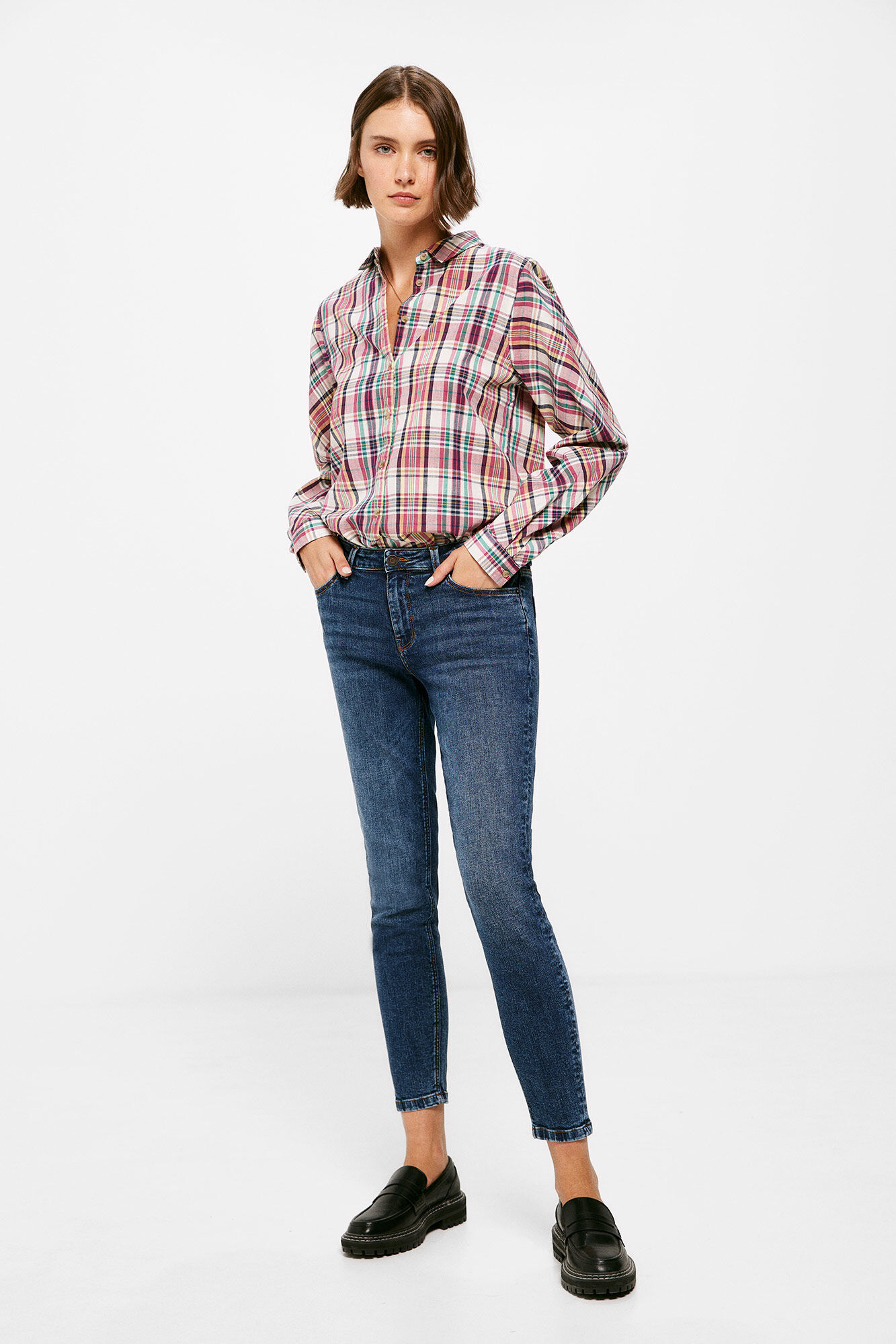 Springfield Jeans Slim Cropped Lavado Sostenible