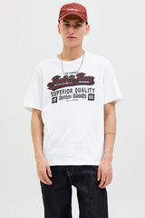 Jack & Jones Playera con logo grande natural
