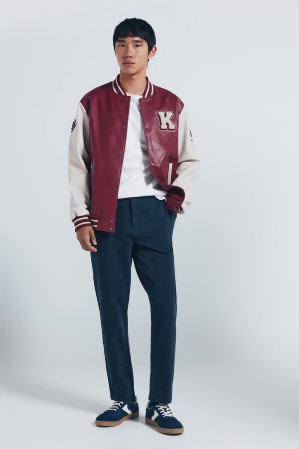 Springfield Pantalón chino comfort slim fit azul