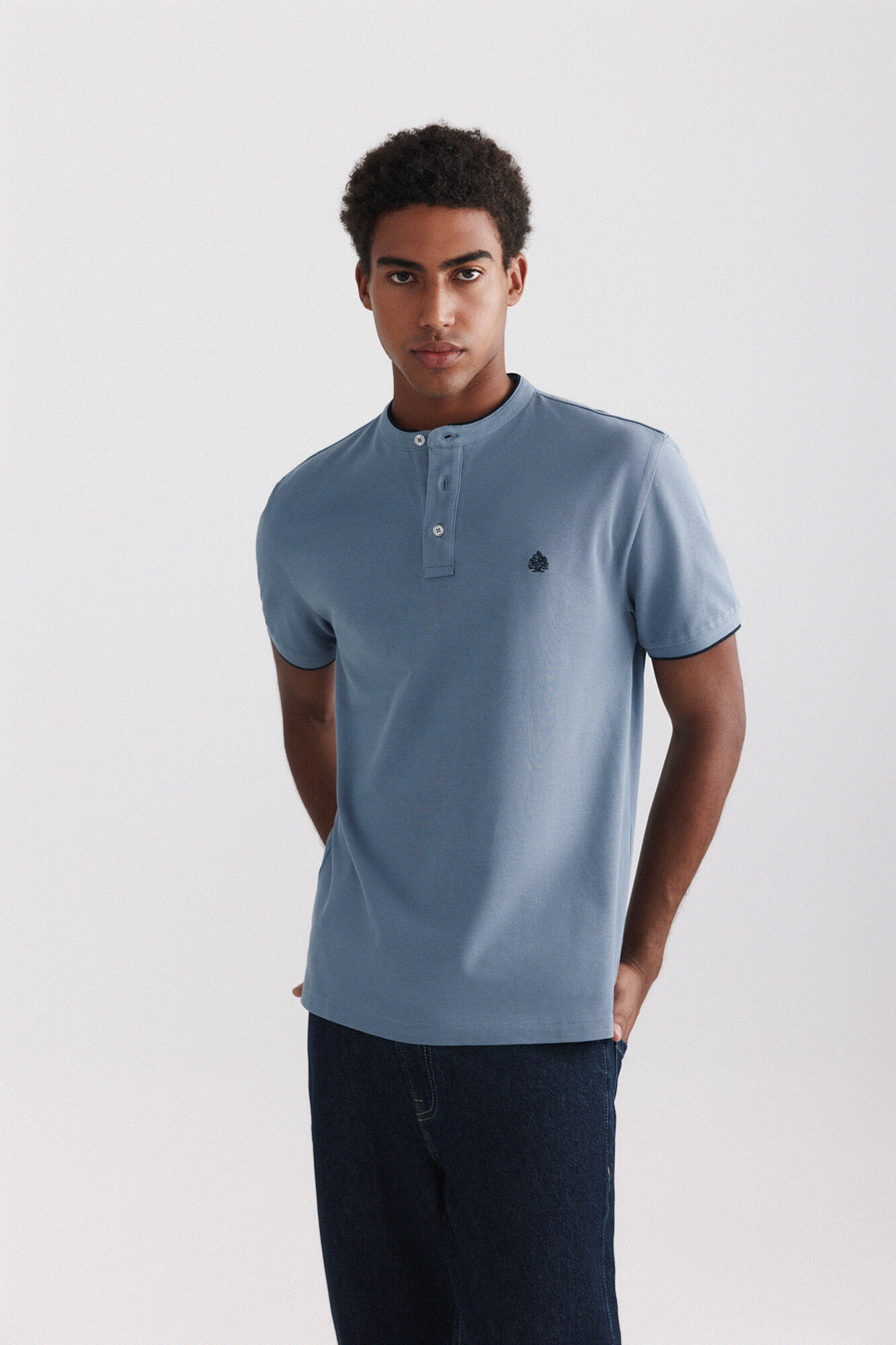 Springfield Polo de piqu&eacute; cuello mao slim fit