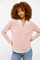 Springfield Playera Chenilla Bimateria Cuadros rosa