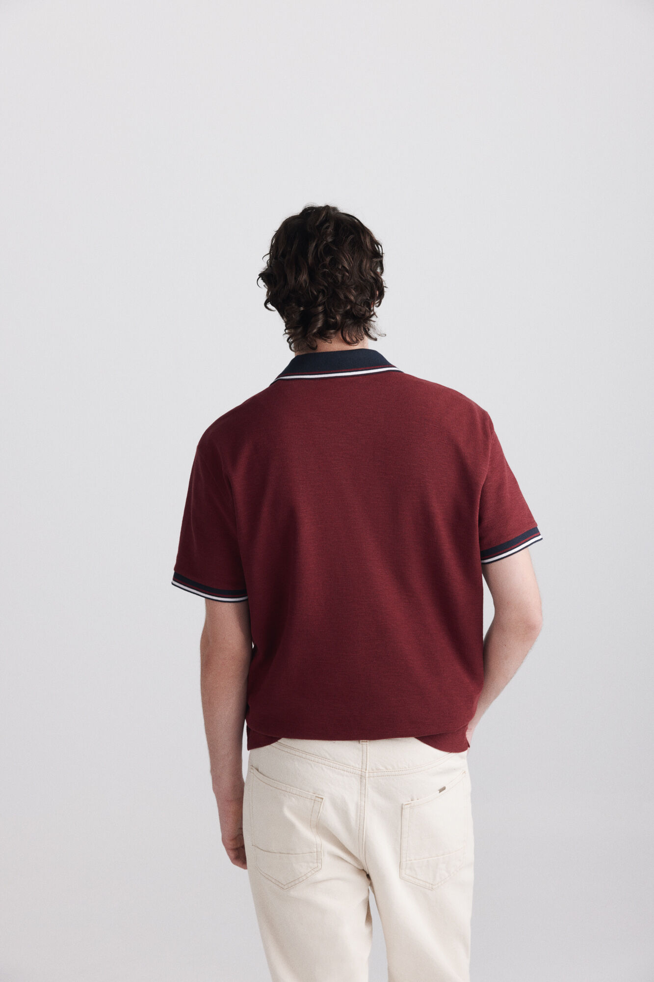 Springfield Polo deportivo de contraste regular fit rojo