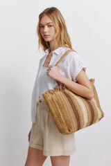 Springfield Bolsa shopper de rayas estampado