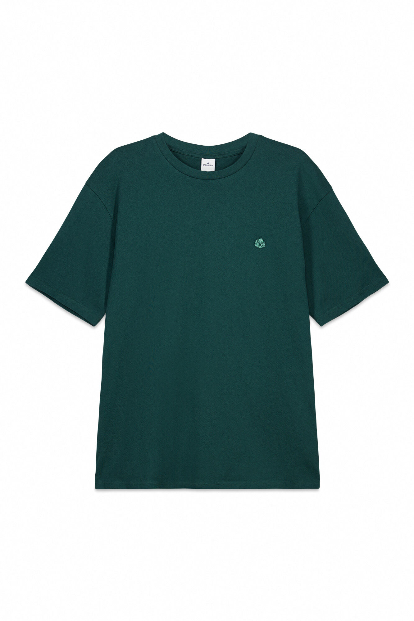 Springfield Camiseta b&aacute;sica logo Springfield verde