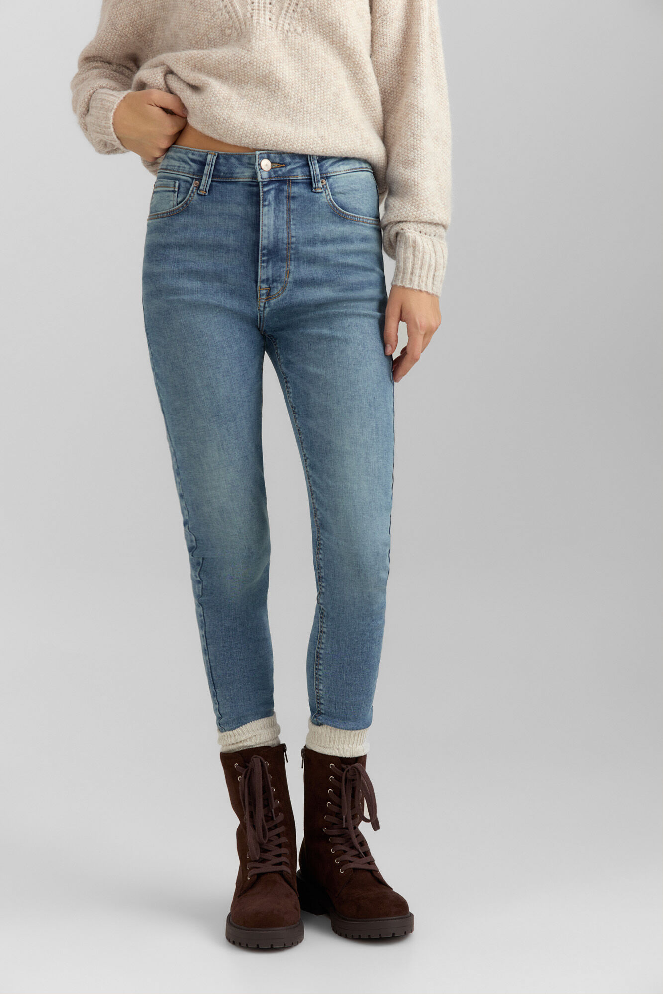 Springfield Jeans skinny de tiro alto