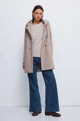 Springfield Abrigo botones capucha café