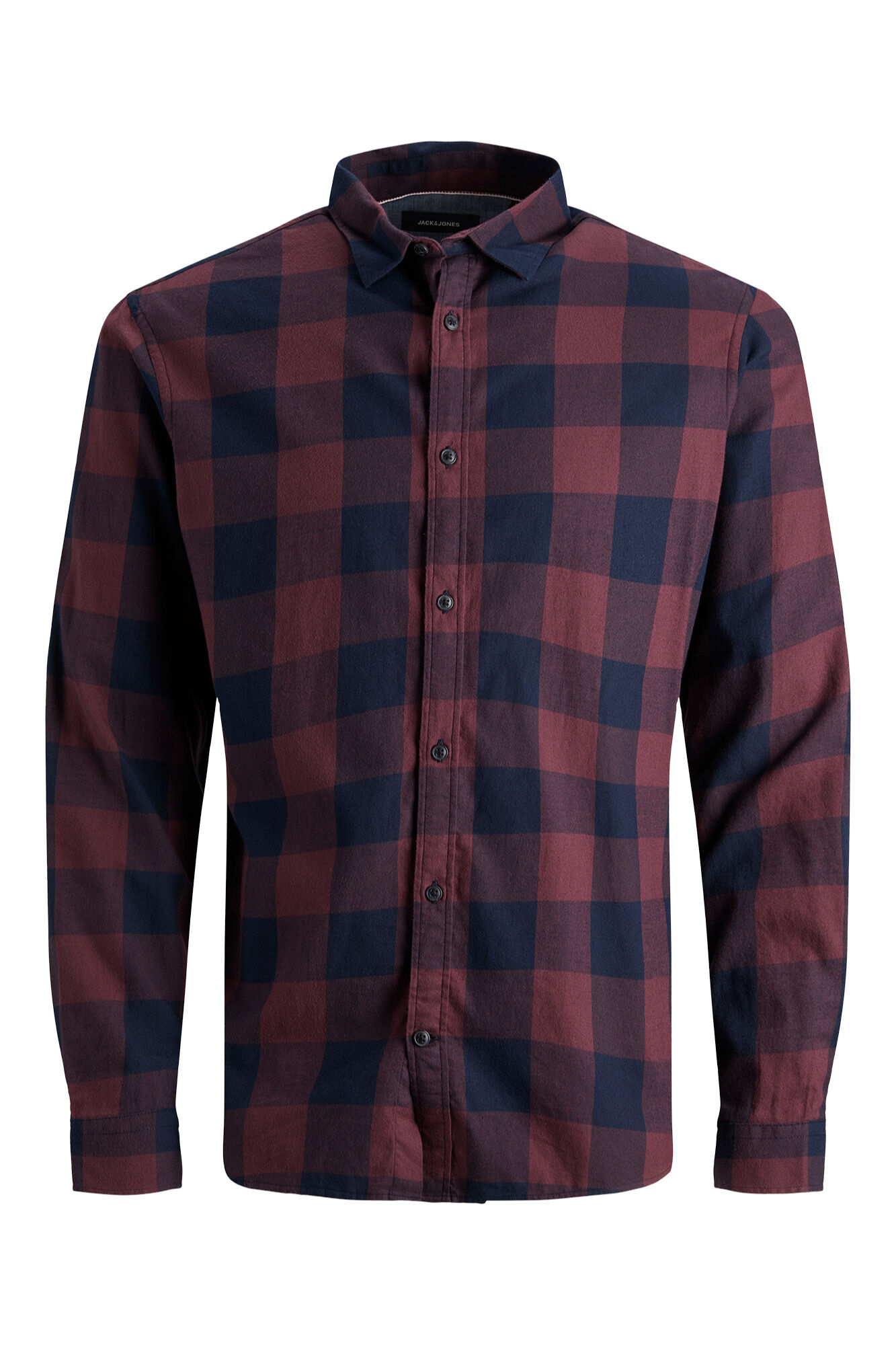Jack & Jones Camisa slim a cuadros rojo
