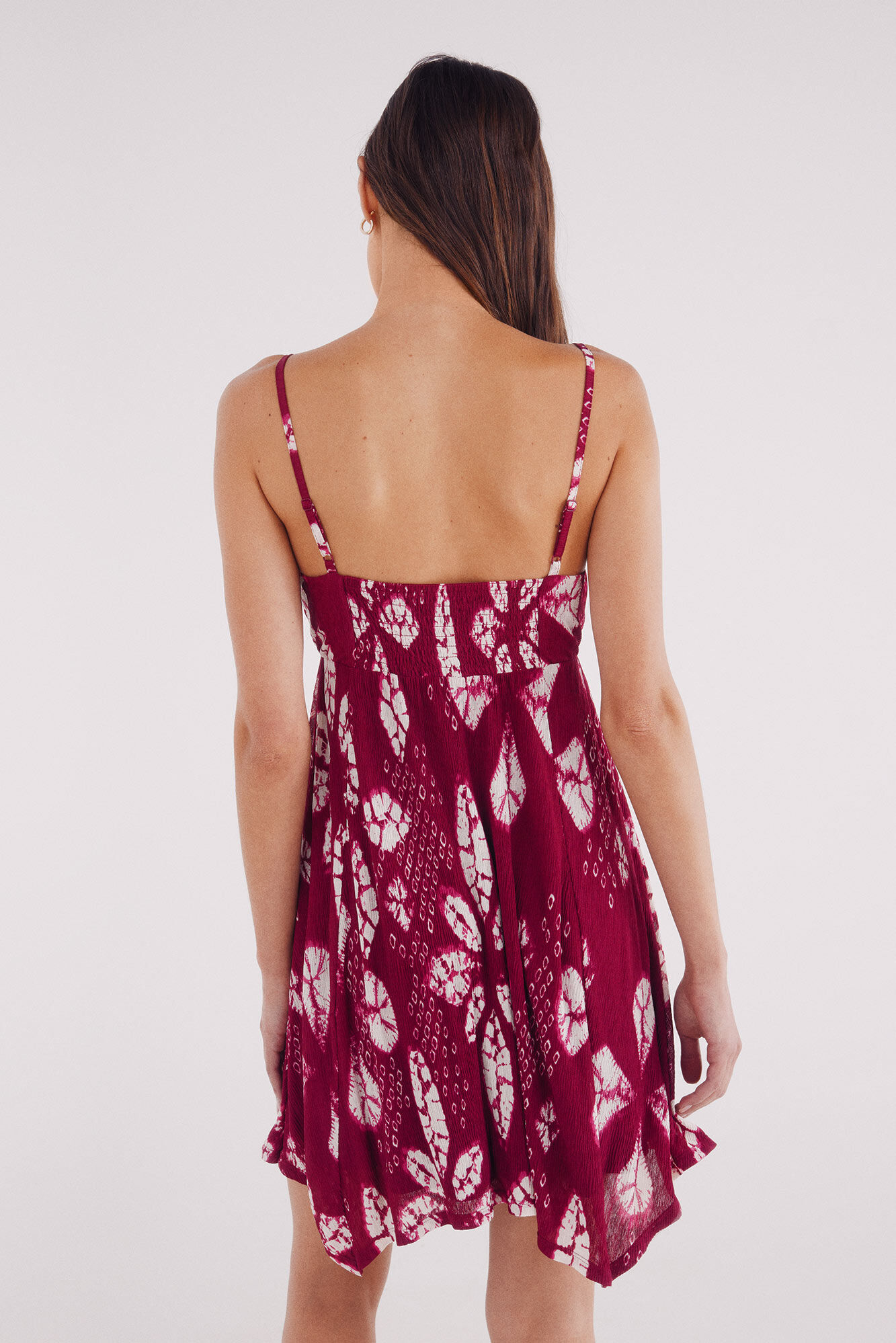 Springfield Vestido corto picos estampado p&uacute;rpura