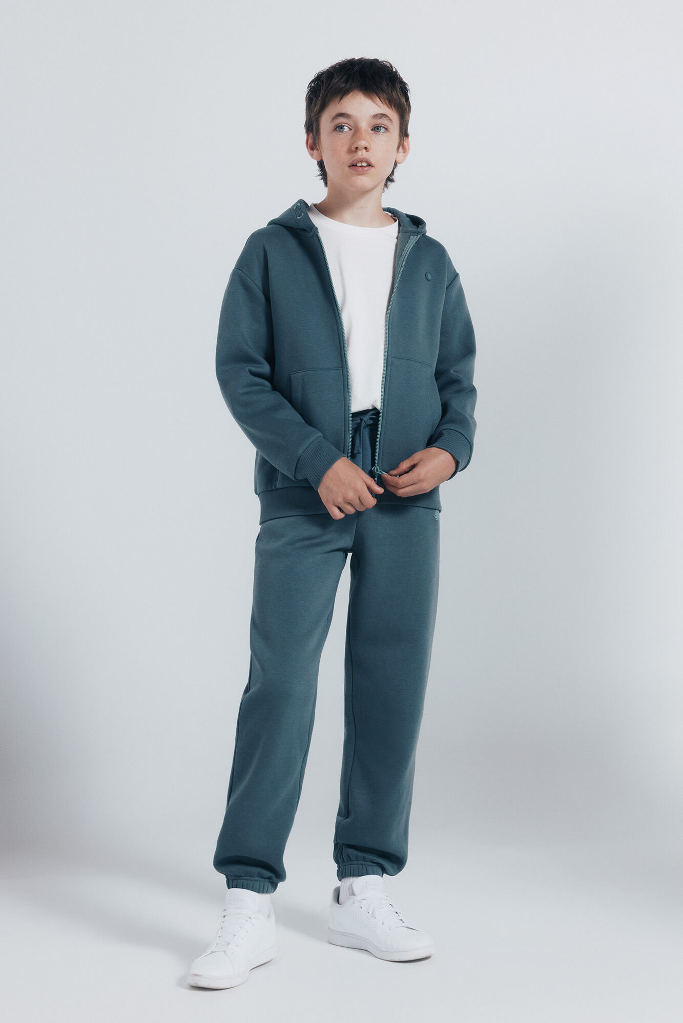 Springfield Kids Sudadera abierta con capucha ni&ntilde;o azul