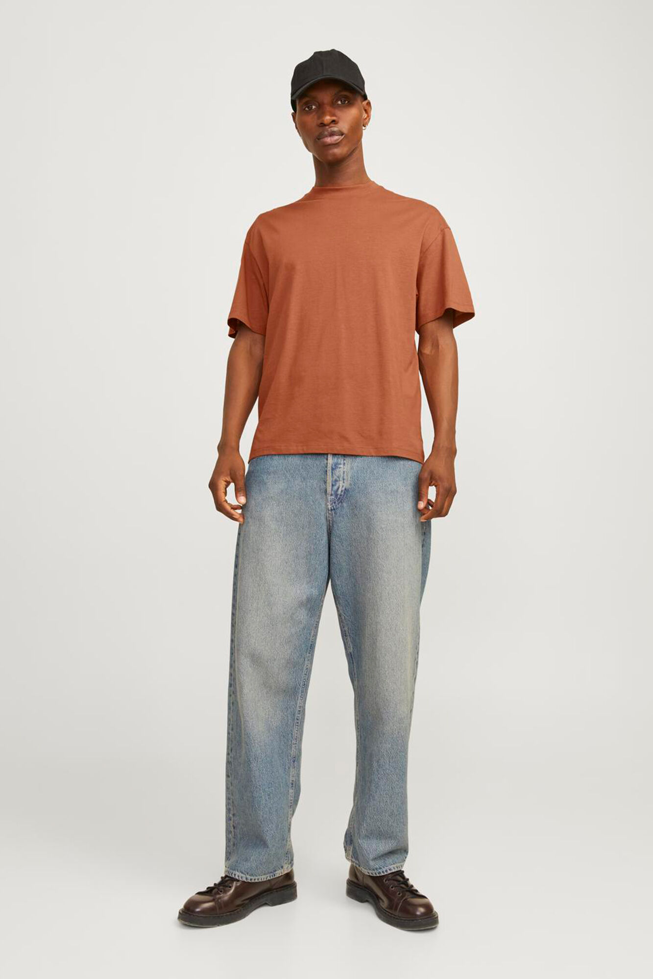 Jack & Jones Playera oversize algod&oacute;n caf&eacute;