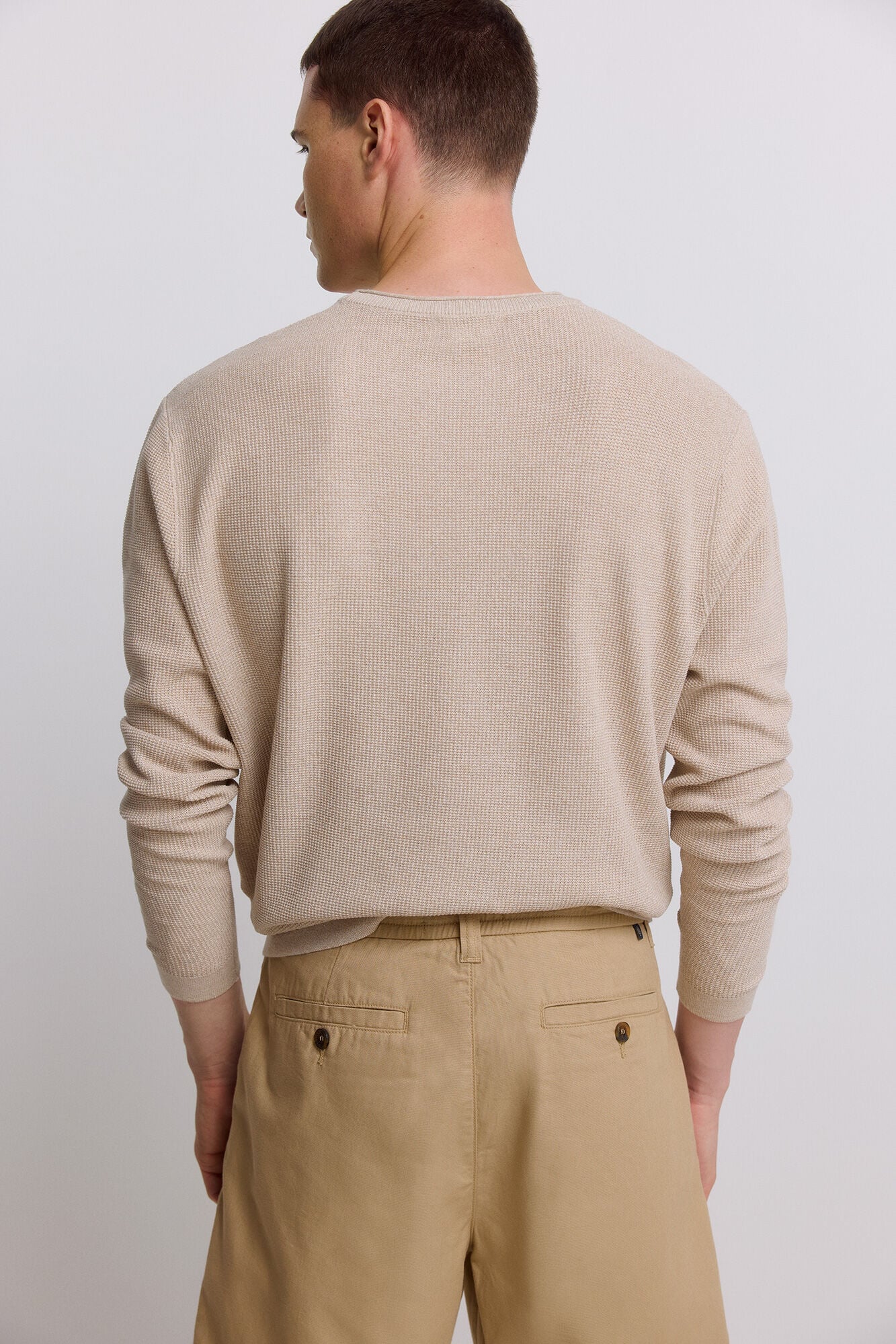 Springfield Jersey de estructura doble beige