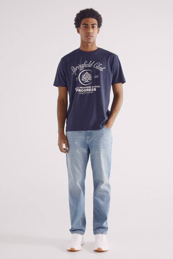 Springfield Playera árbol progress azul