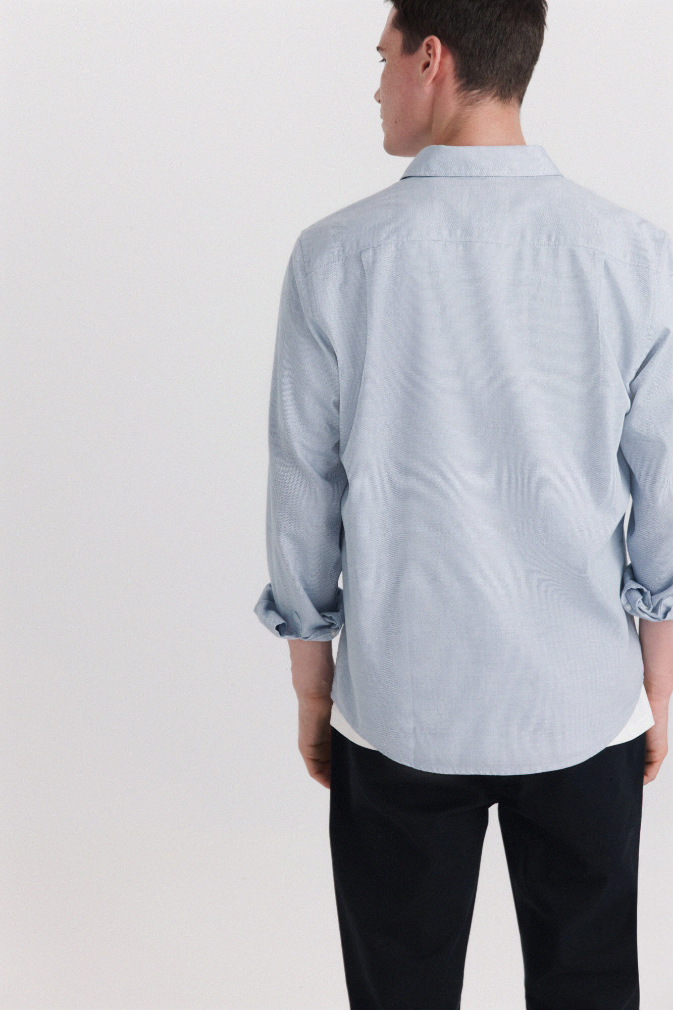 Springfield Camisa de estructura azul