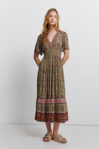 Springfield Vestido con escote de espejitos