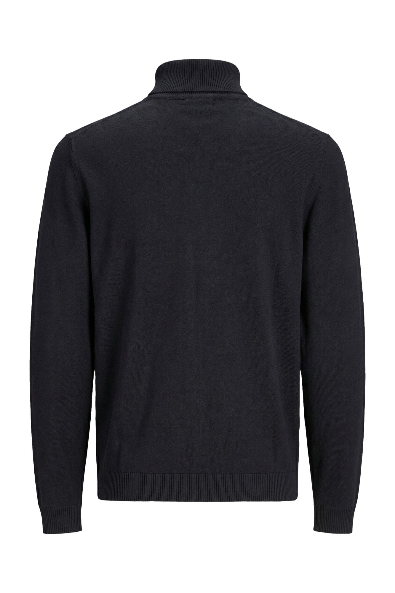 Jack & Jones Su&eacute;ter de algod&oacute;n de cuello alto negro