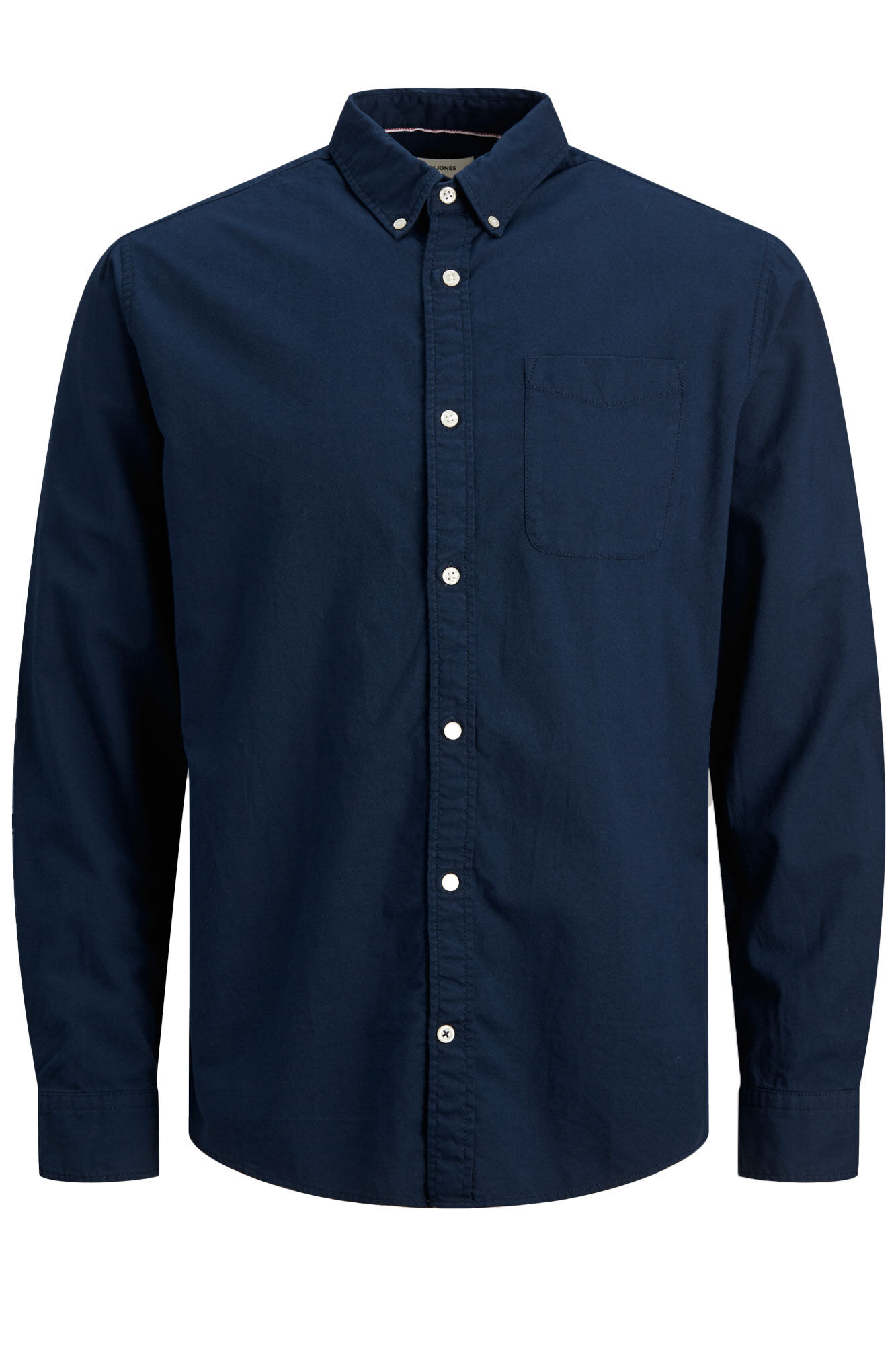 Jack & Jones Camisa oxford de algod&oacute;n marino