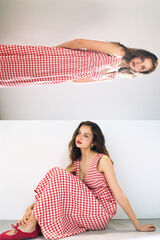 High Spirits Vestido Clover rojo