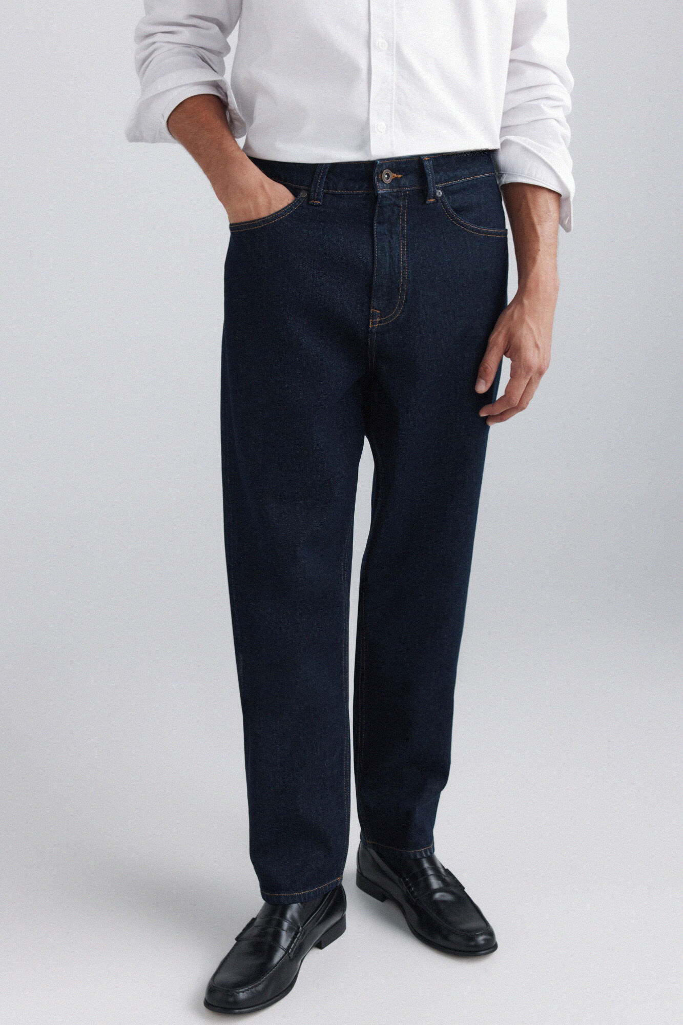 Springfield Jeans lavado desencolado regular fit marino