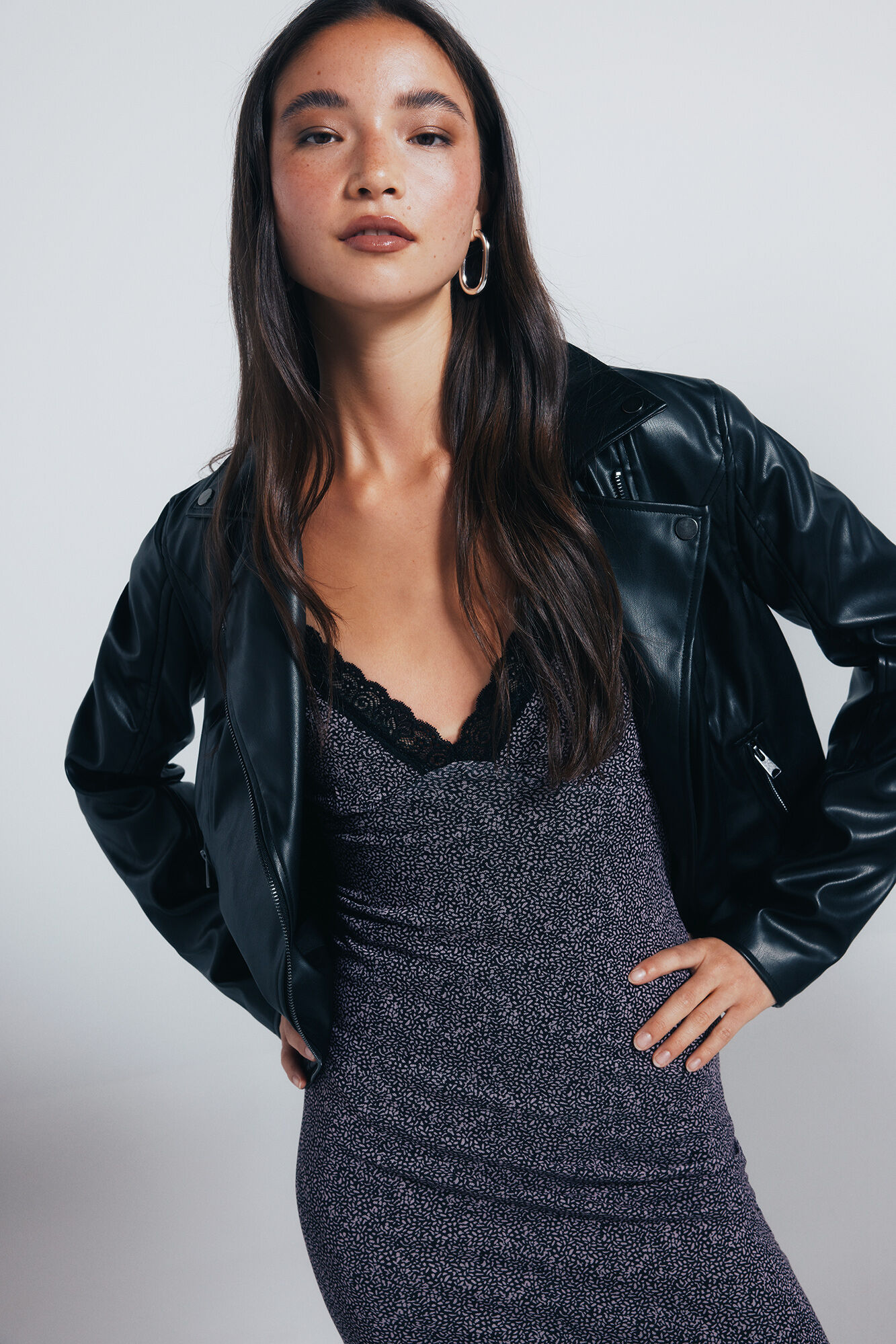 Springfield Chamarra motera  negro