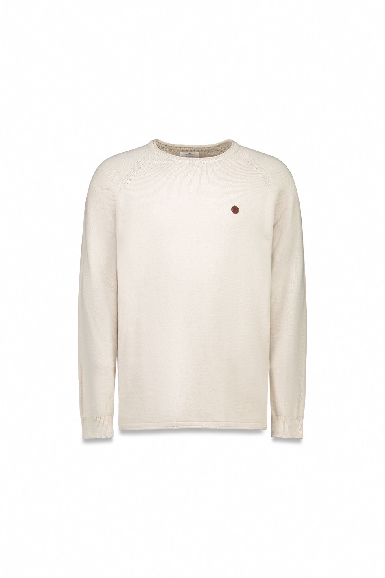 Springfield Jersey de cuello liso beige