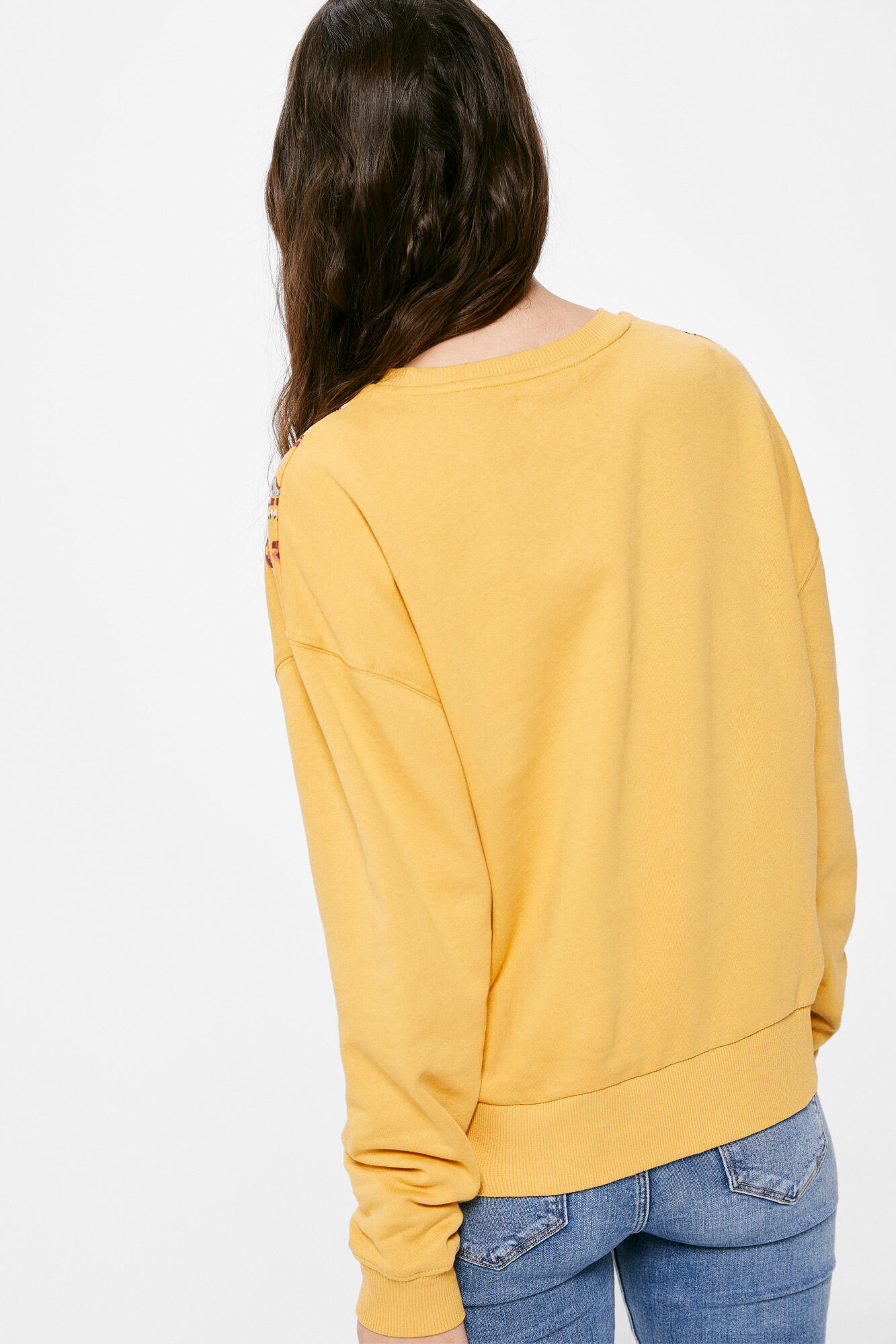 Springfield Sudadera Cuello &Eacute;tnico amarillo
