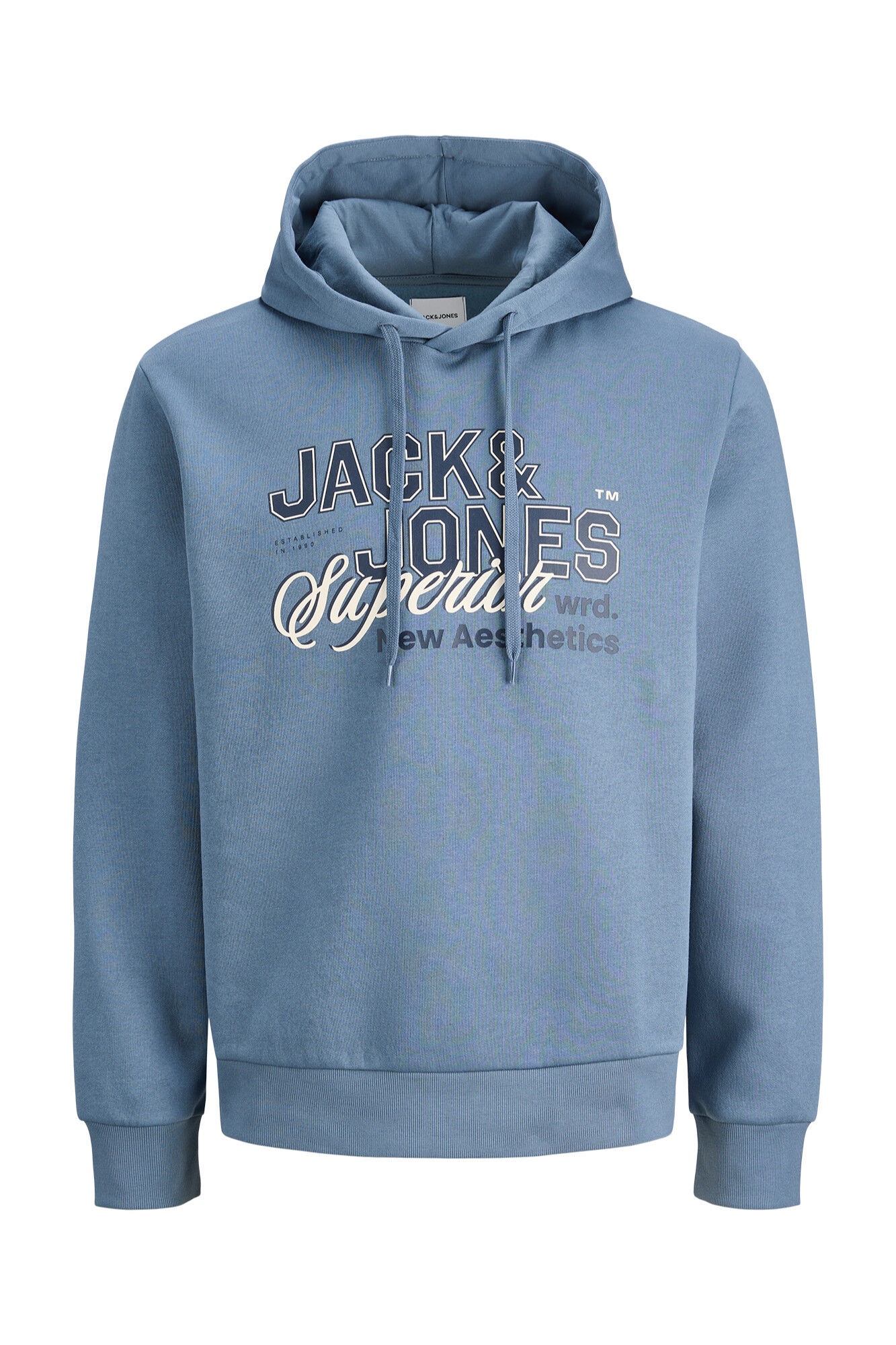 Jack & Jones Sudadera estampada con capucha gris