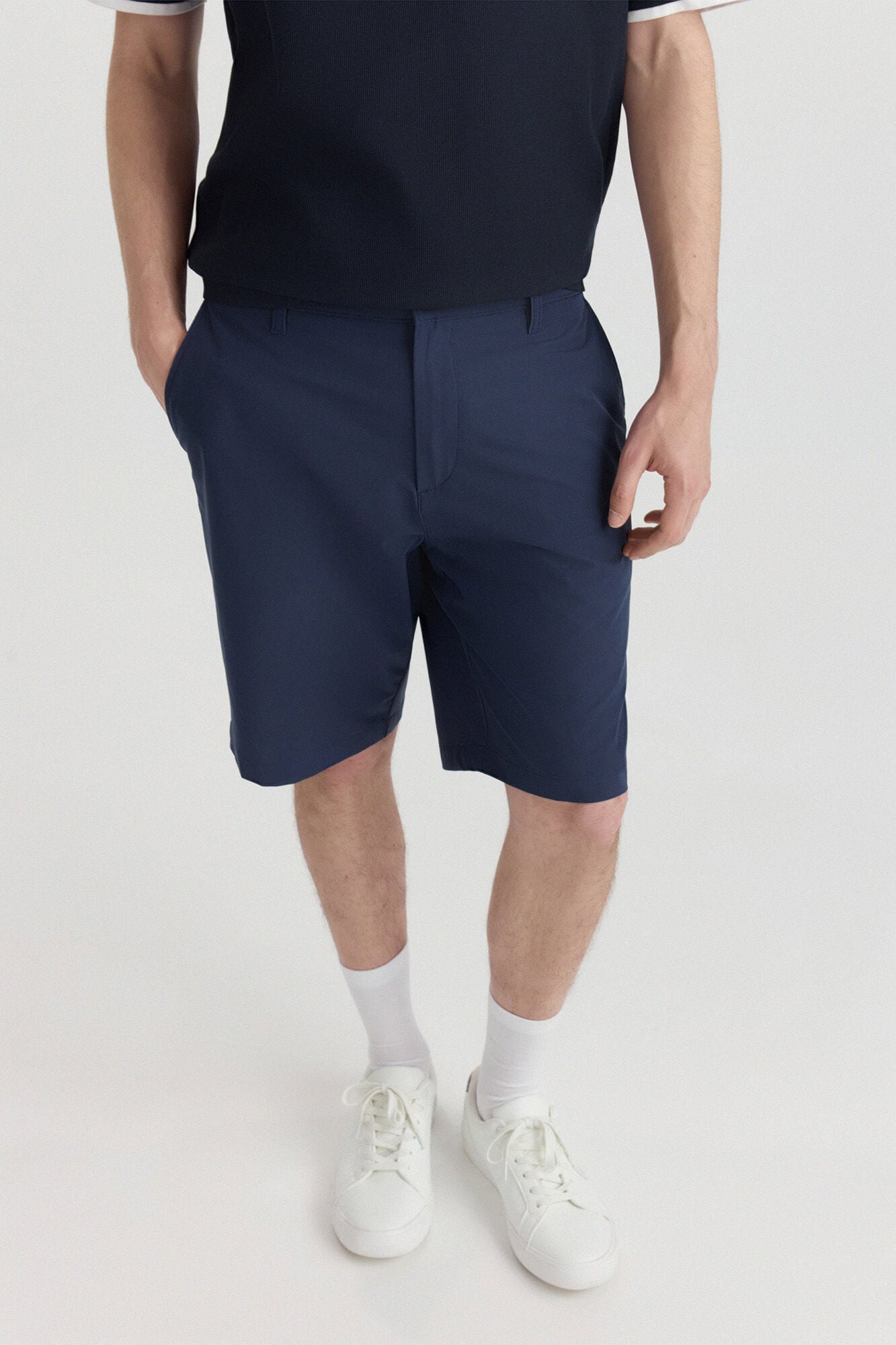 Springfield Bermudas t&eacute;cnicas wide & relaxed fit azul mezcla