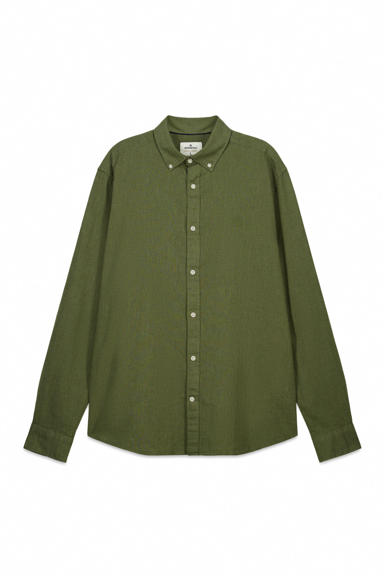Springfield Camisa lino kaki