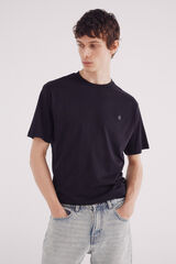 Springfield Camiseta básica cuello redondo negro