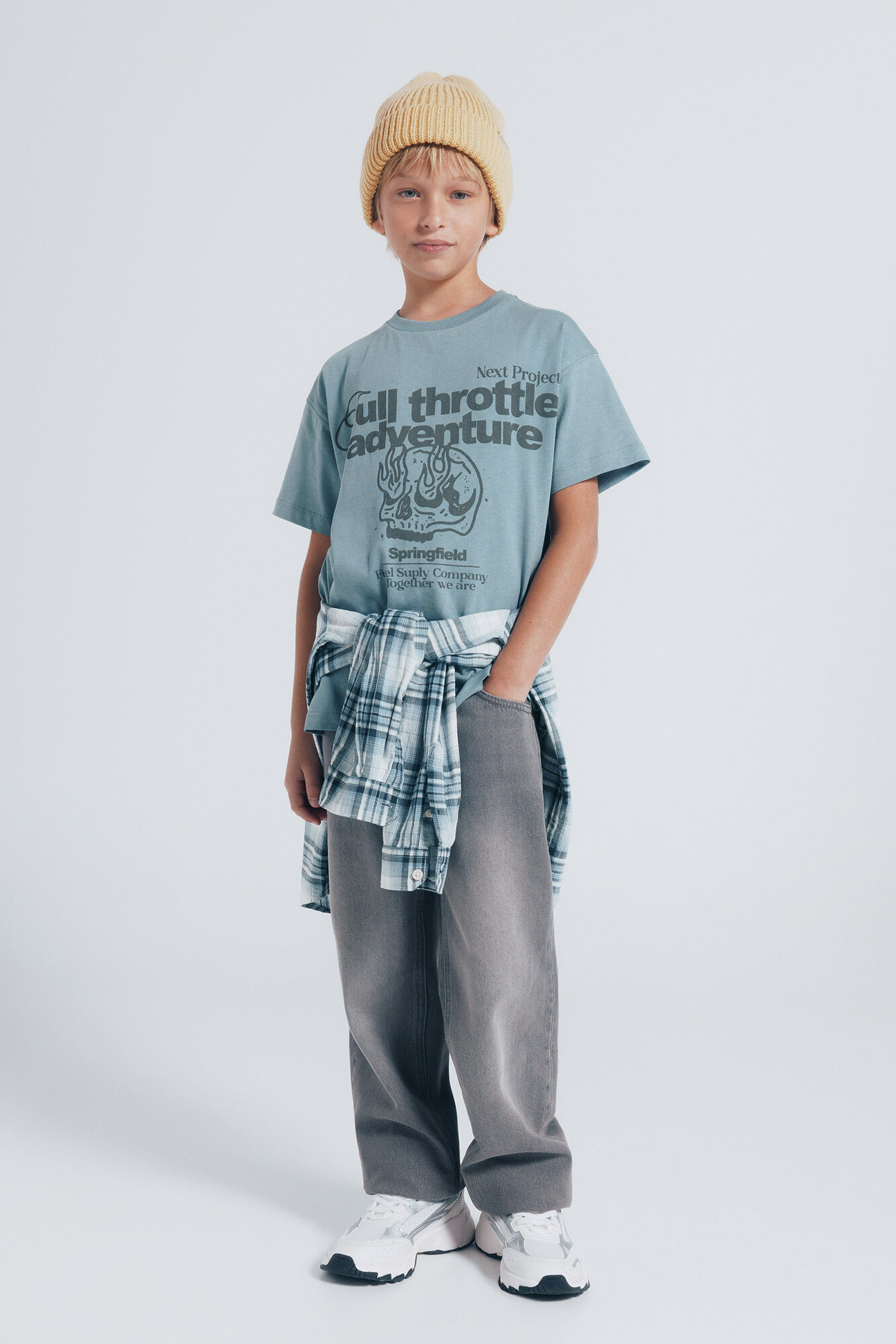 Springfield Kids Camiseta Calavera ni&ntilde;o azul