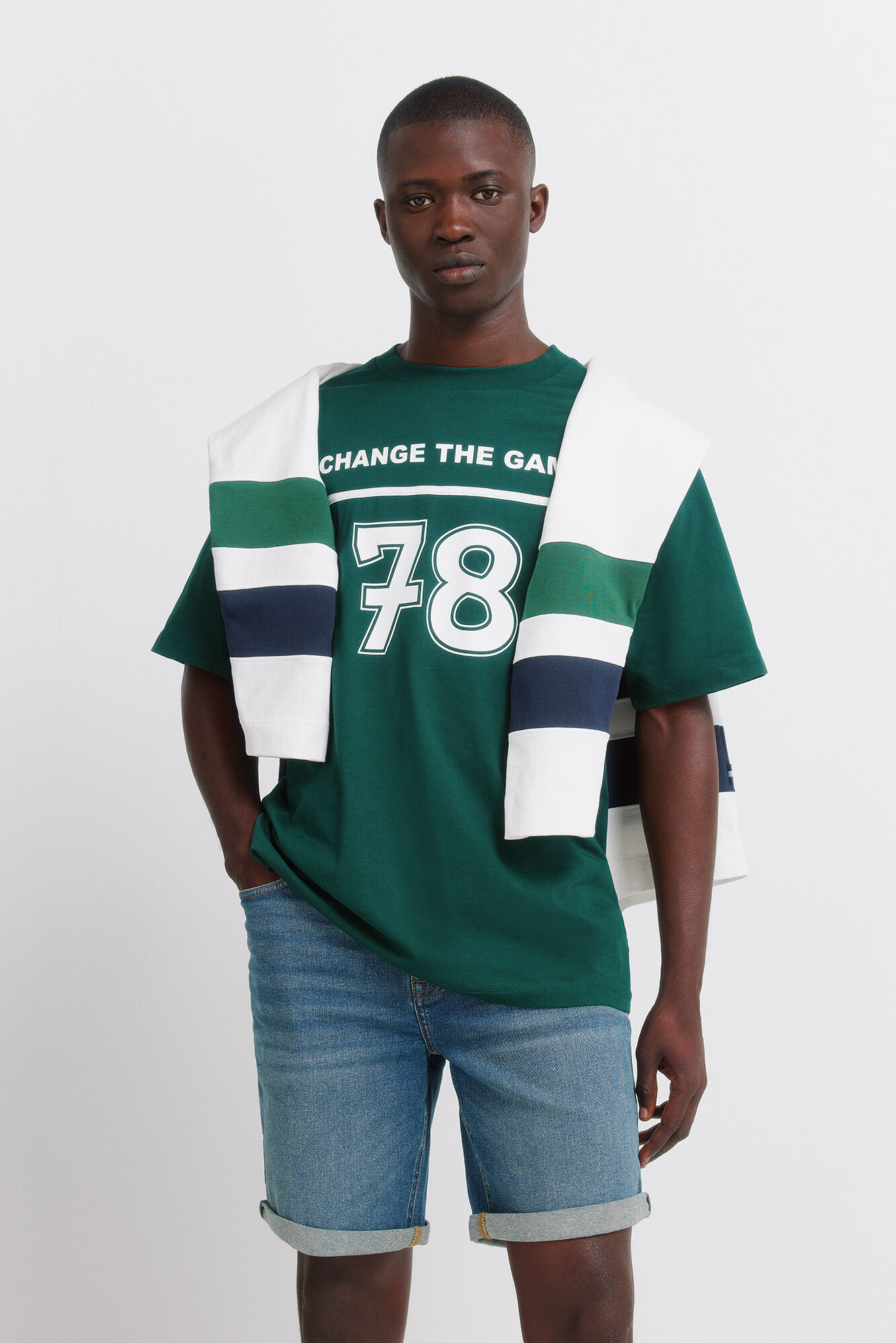 Springfield Bermudas ligeras slim fit de mezclilla azul