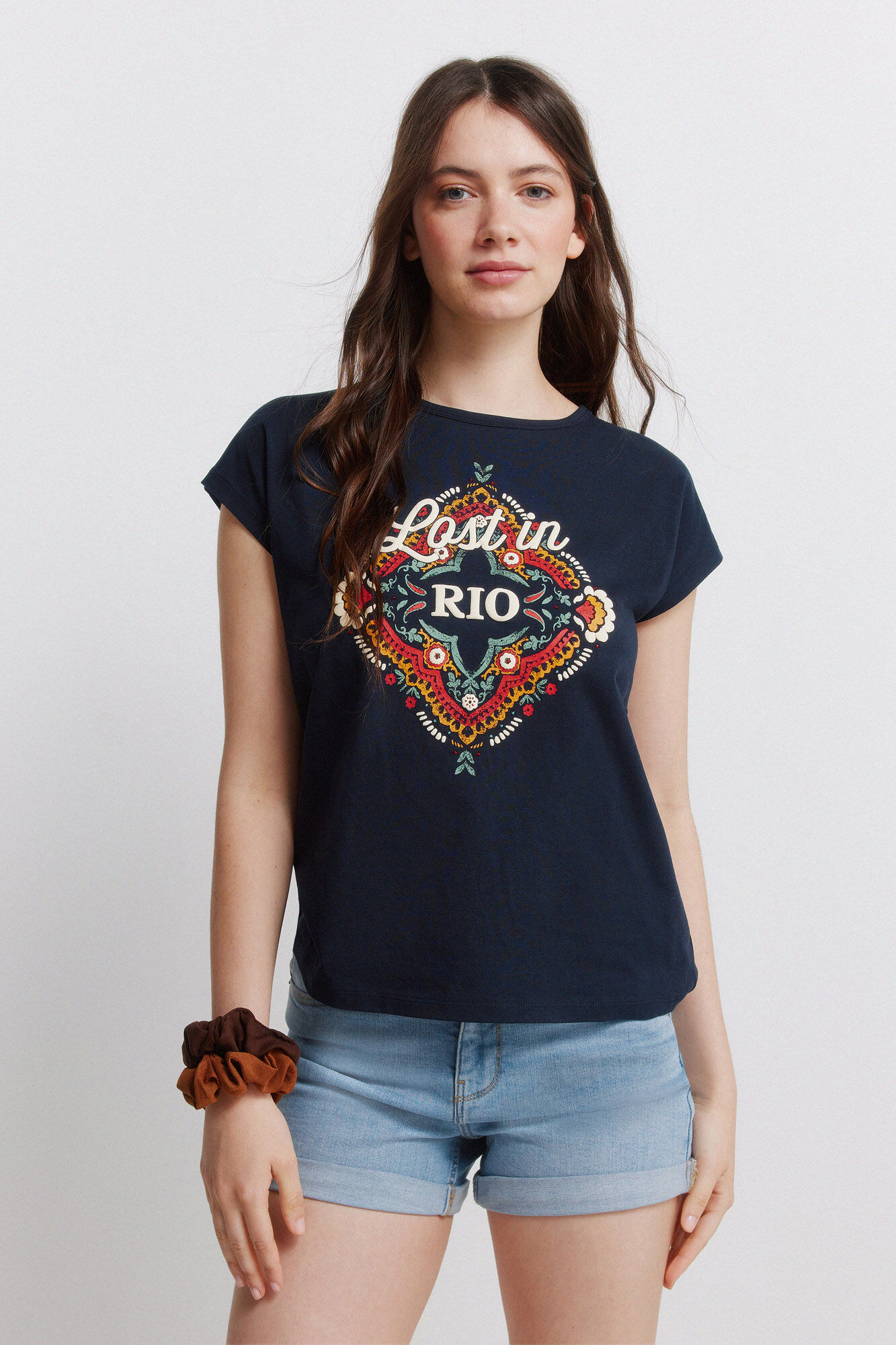 Springfield Playera sin mangas con estampado