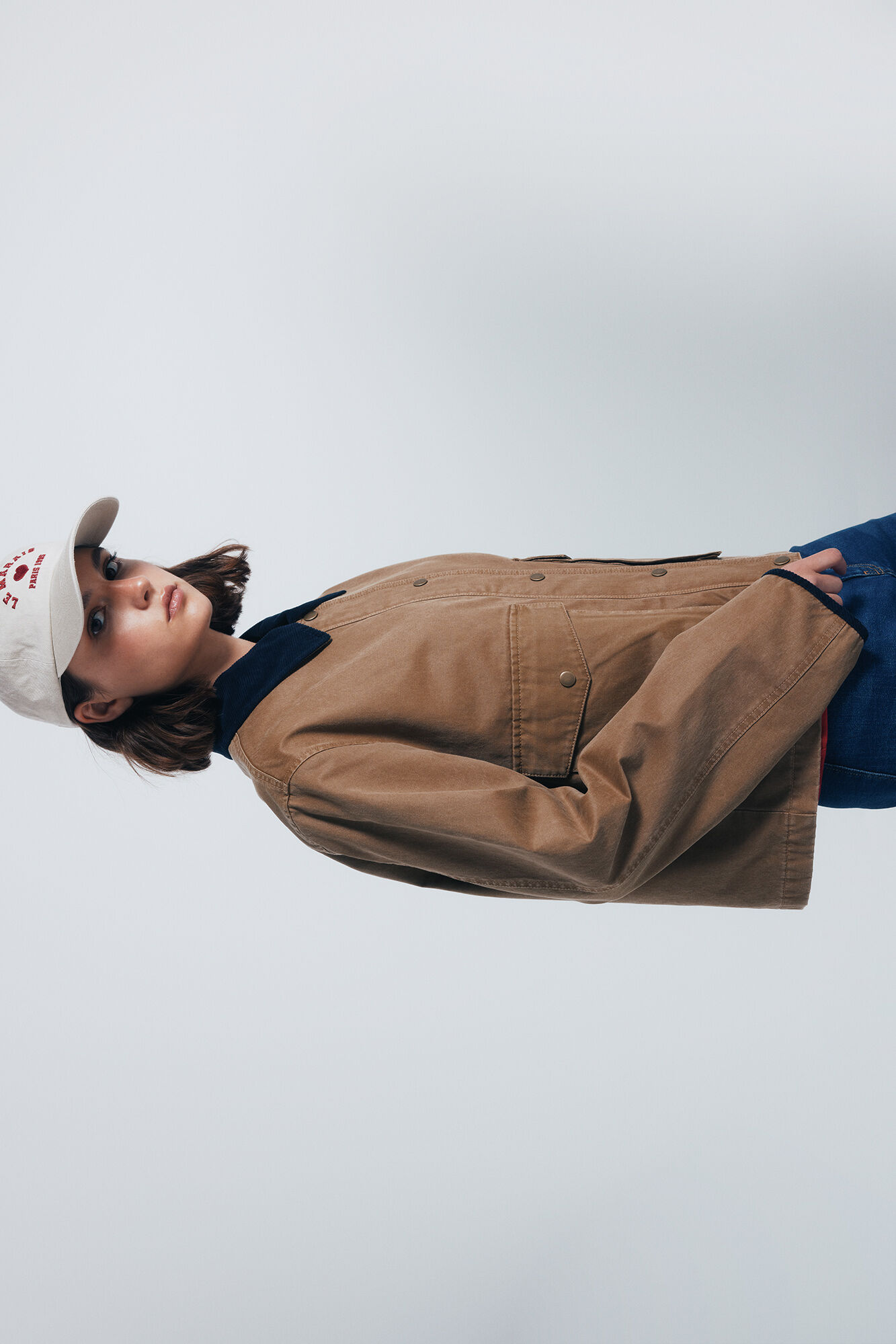 Springfield Chaqueta corta encerada beige