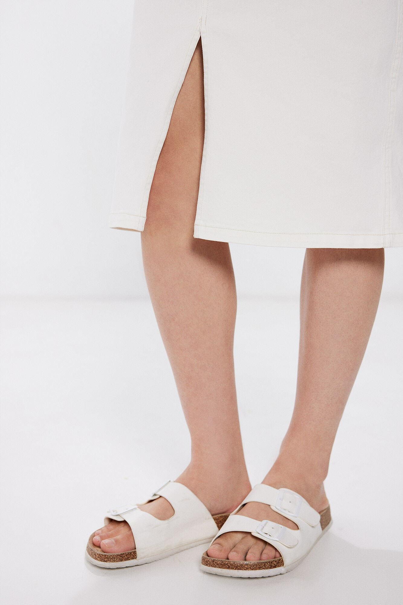 Springfield Falda midi denim natural