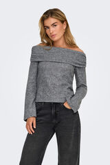 Springfield Suéter de hombros descubiertos  gris