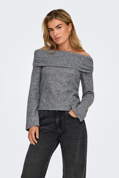 Springfield Suéter de hombros descubiertos  gris