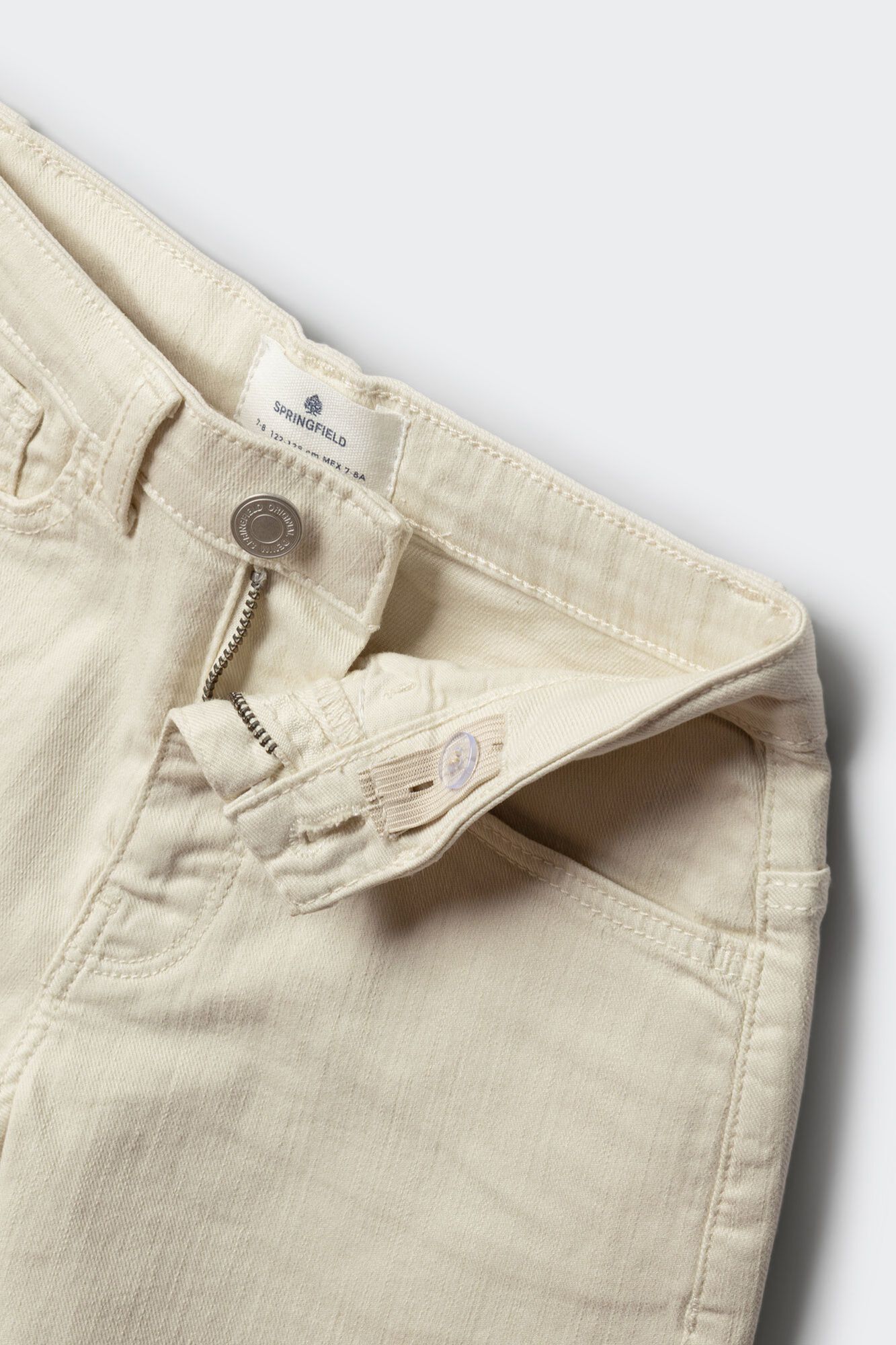 Springfield Kids Short de mezclilla b&aacute;sico para ni&ntilde;a blanco