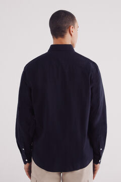 Springfield Camisa seersucker marino