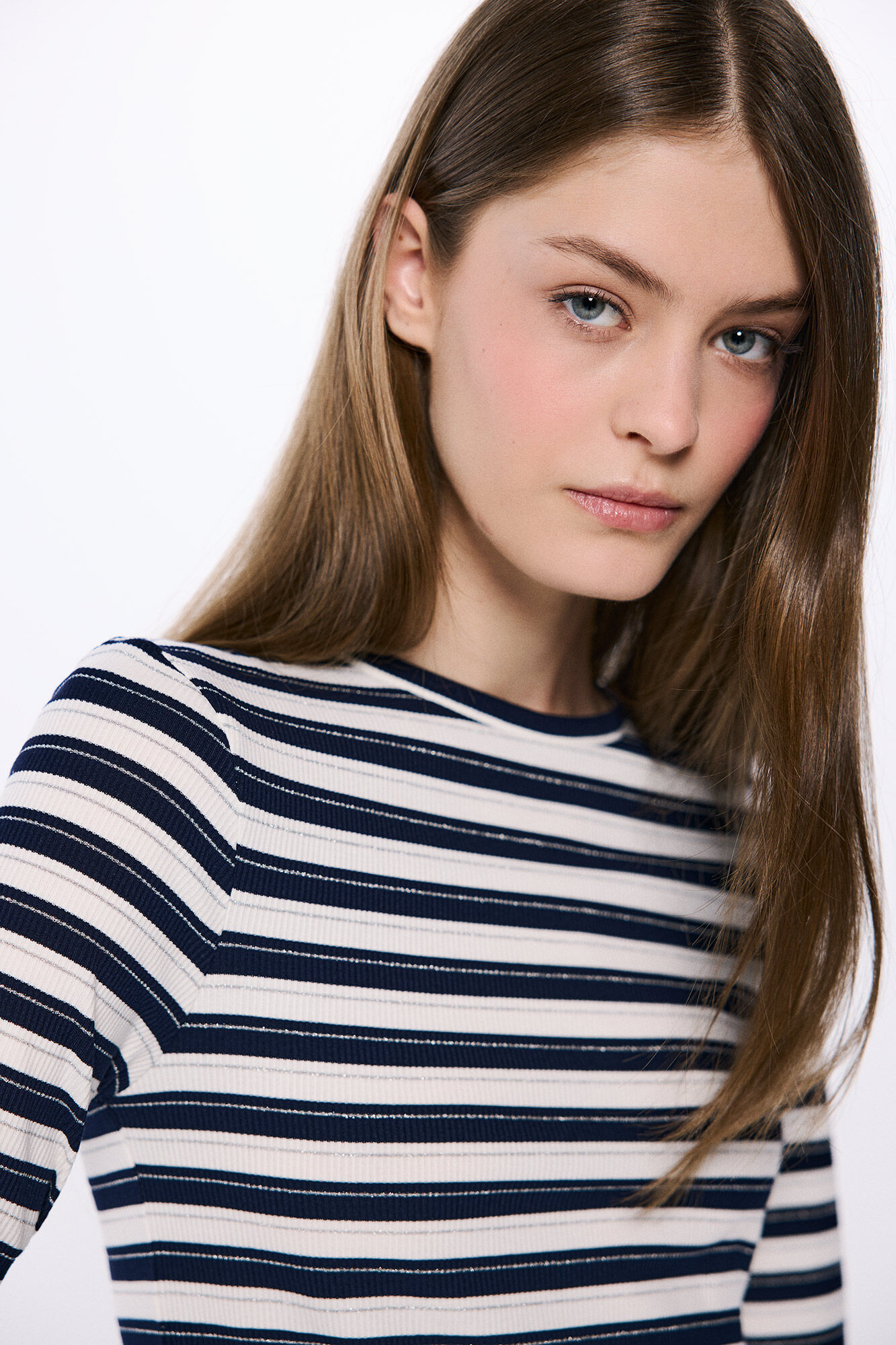 Springfield Playera rayas lurex marino