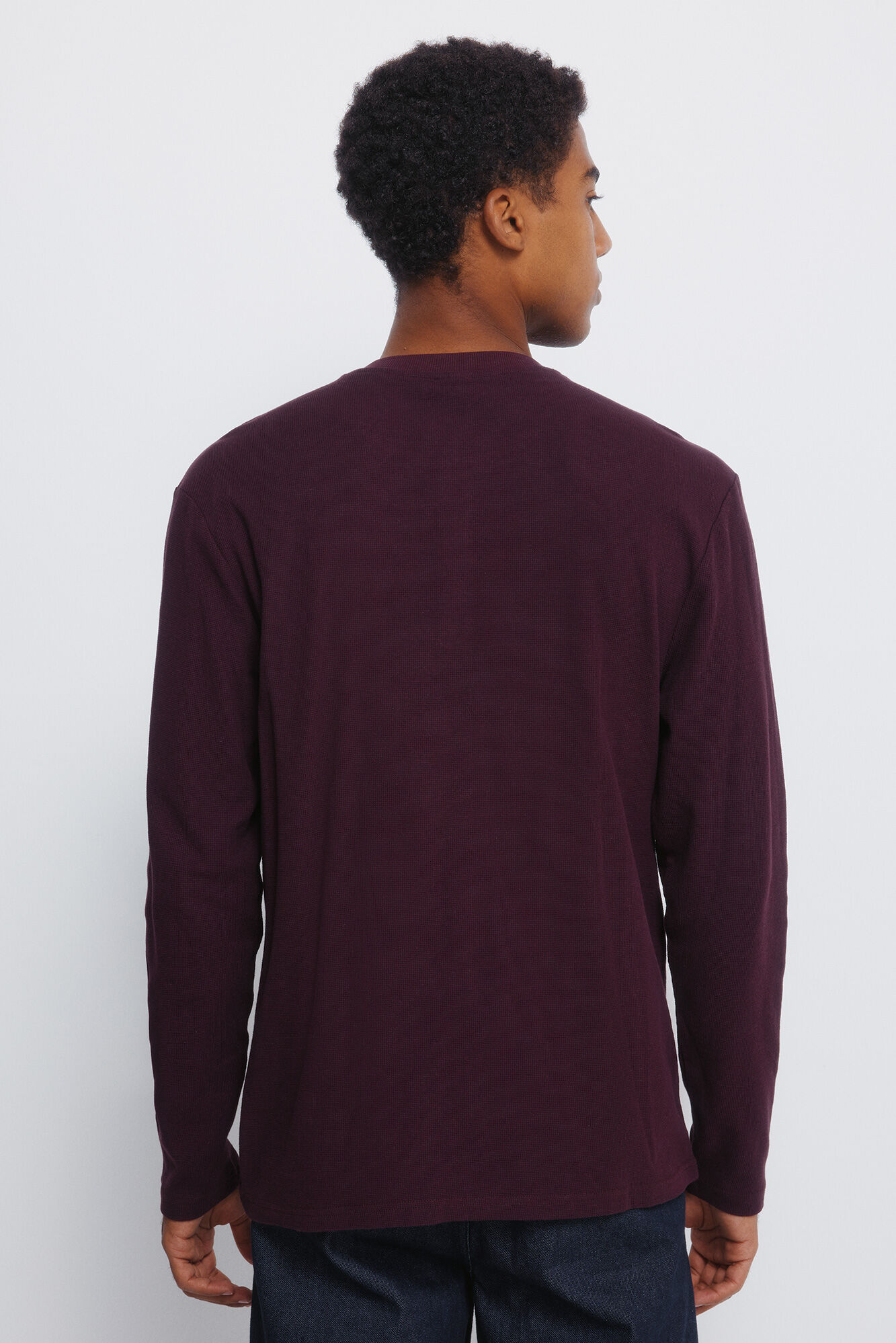 Springfield manga Cuello redondo con botones de playera naranja