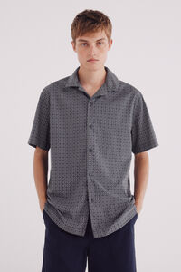 Springfield Camisa bowling manga corta estampada