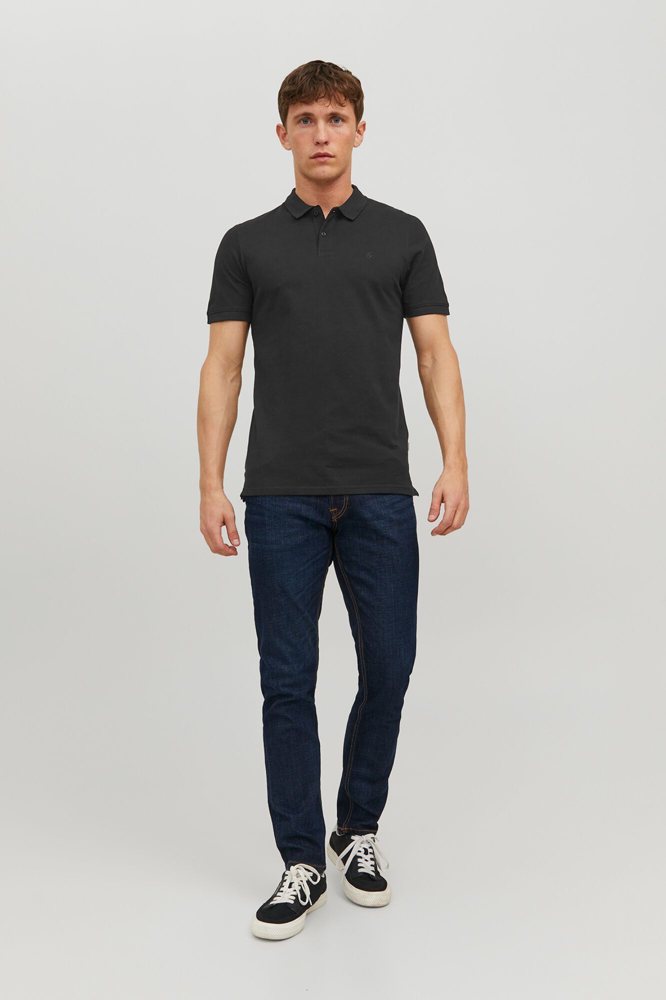 Jack & Jones Polo slim fit liso negro