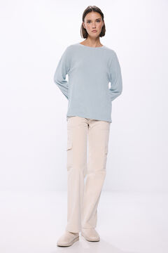 Springfield Playera estructura chenilla azul mezcla