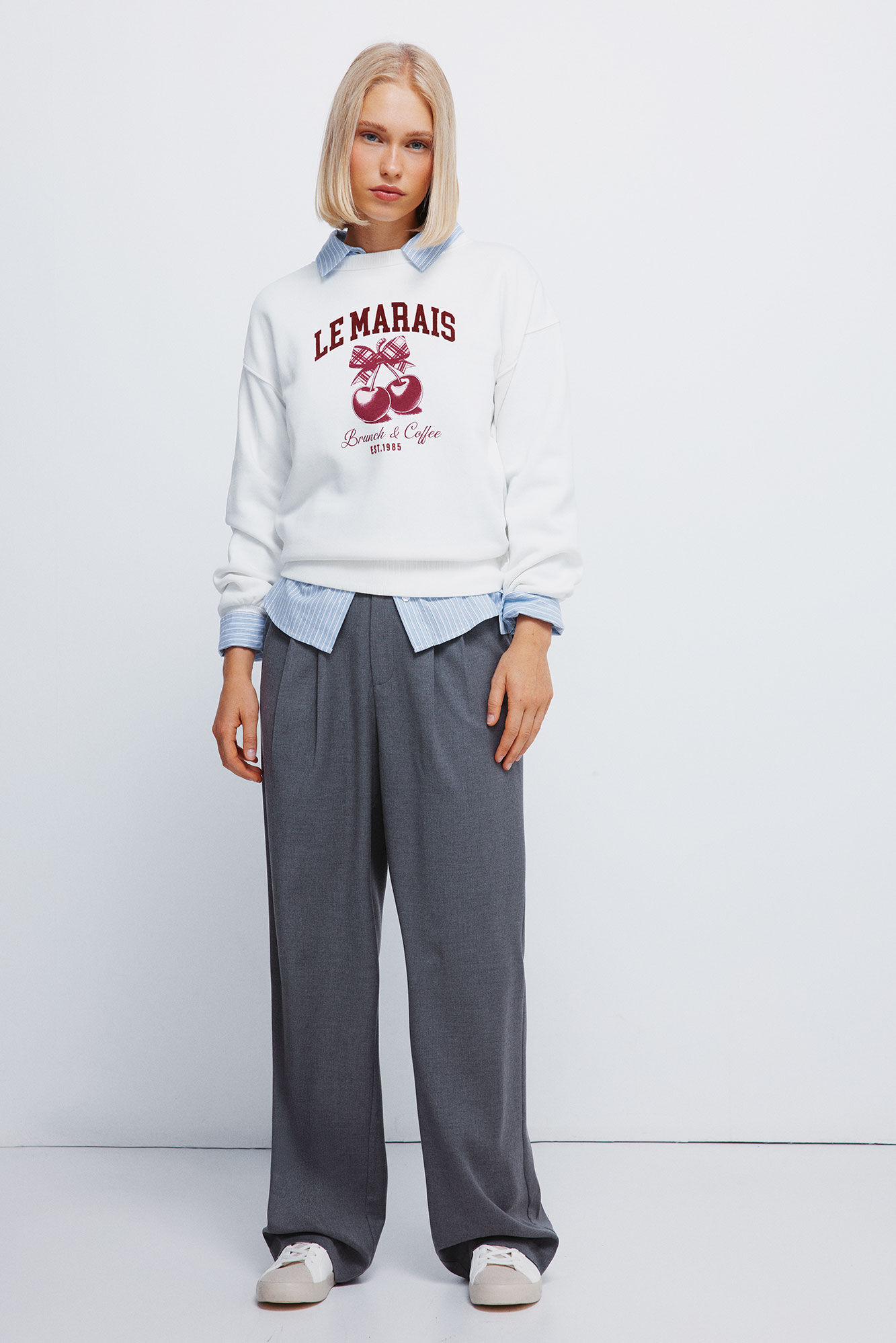 Springfield Pantalones pinzas el&aacute;stico cintura